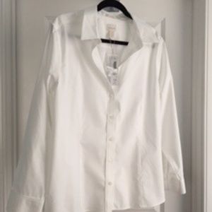 Chico's LS Cotton No-Iron Blouse